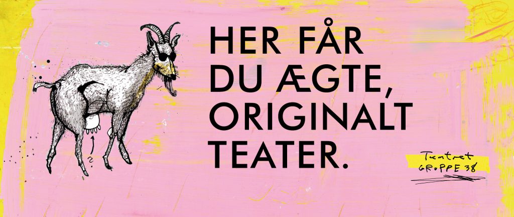 her får du ægte, originalt teater ged med solbriller